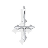925 Silver Bling Zircon Cross Pendant Necklaces Hip hop Jewelry