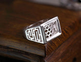 925 Silver Adjustable Ring Base Couple Blank Tray Square/Oval