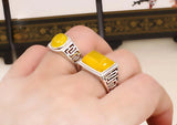 925 Silver Adjustable Ring Base Couple Blank Tray Square/Oval