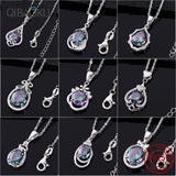925 Silver Zircon Necklace Women Dazzling Wedding Jewellery Gift Chain Necklace