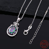 925 Silver Zircon Necklace Women Wedding Jewellery Chain Necklace