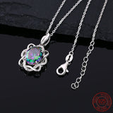 925 Silver Zircon Necklace Women Wedding Jewellery Chain Necklace