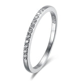 925 Sterling Silver Colored Zircon Thin Rings for Women