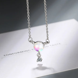 925 Silver Moonstone Choker Necklace for Women Wedding Party Gift