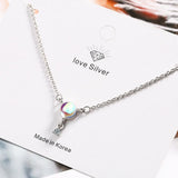 925 Silver Moonstone Choker Necklace for Women Wedding Party Gift