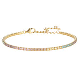 925 Silver Colorful Tennis Bracelet 18K Plated Fine Jewelry