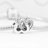 925 Sterling Silver Hearts Charm Beads for Bracelet Making
