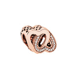 925 Sterling Silver Hearts Charm Beads for Bracelet Making