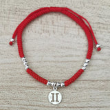 925 Silver Constellation Bracelet Red Thread Statement Jewelry