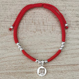 925 Silver Constellation Bracelet Red Thread Statement Jewelry