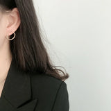 925 Silver Twist Fried Dough Twists Ring Earrings