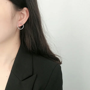 925 Silver Twist Fried Dough Twists Ring Earrings