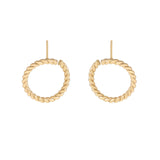 925 Silver Twist Fried Dough Twists Ring Earrings