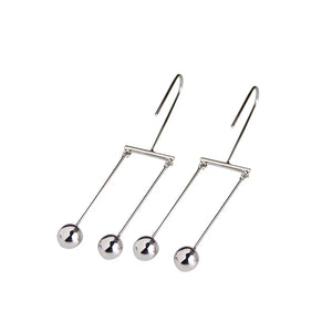925 Sterling Silver Scale Bead Earrings