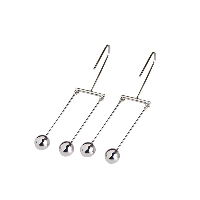 925 Sterling Silver Scale Bead Earrings