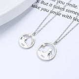 925 Silver Couple Pendant Little Prince With Fox Necklace