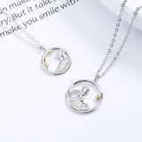 925 Silver Couple Pendant Little Prince With Fox Necklace