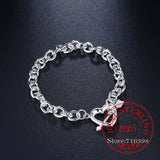 925 Silver Couple's Bracelet Arrow Heart Charm Bracelet For Men and Women