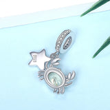 925 Silver Crab Bead European Bracelet Ocean Series for Women