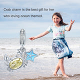 925 Silver Crab Bead European Bracelet Ocean Series for Women