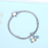 925 Silver Crab Bead European Bracelet Ocean Series for Women