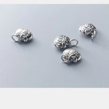 925 Silver Lucky Lock Charms Dangle Pendant DIY Jewelry
