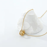 925 Silver Circle Hoop Hollow Heart Pendant Necklace for Women