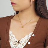 925 Silver Circle Hoop Hollow Heart Pendant Necklace for Women