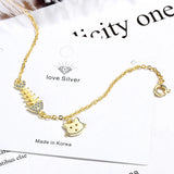 925 Silver Cat Fish Bracelet Adjustable Women Charming Jewelry