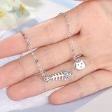 925 Silver Cat Fish Bracelet Adjustable Women Charming Jewelry