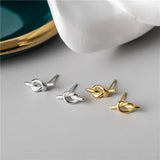 925 Silver Knotted Stud Earrings for Women Wedding Party Gift