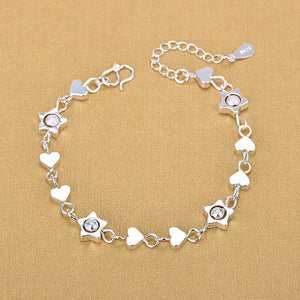 925 Silver Love Stars Mix And Match Bracelet for Women