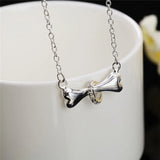 925 Silver Creativity Bone Pendant Necklace Wedding Engagement Party Charm