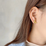 925 Silver Crescent Moon Stud Earrings Sailor Half Moon Studs 18K Moon Earrings