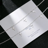 925 Sterling Silver Cross Bracelet Chain Leg Female Foot Jewelry