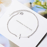925 Silver Cross Charm Bracelet For Women - Birthday Gift