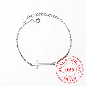 925 Silver Cross Charm Bracelet For Women - Birthday Gift
