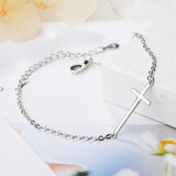 925 Silver Cross Charm Bracelet For Women - Birthday Gift