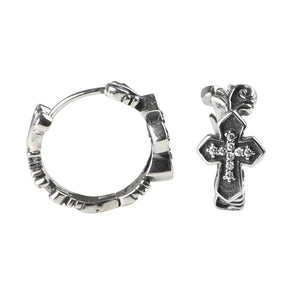 925 Silver Cross Earrings for Women Couple Small Hypoallergenic Ear Jewelry
