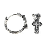 925 Silver Cross Earrings for Women Couple Small Hypoallergenic Ear Jewelry