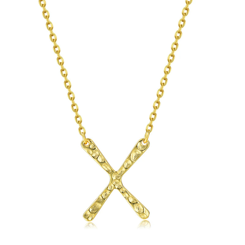 925 Silver Cross Necklace Women X Pendant Choker Chains Fine Jewelry