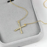 925 Silver Cross Necklace Women X Pendant Choker Chains Fine Jewelry