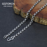 925 Silver Cross O Link Chain Round Sweater Chain Fish Hook Set