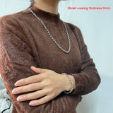 925 Silver Cross O Link Chain Round Sweater Chain Fish Hook Set