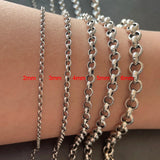 925 Silver Cross O Link Chain Men Women Round Sweater Chain Fish Hook Bracelet
