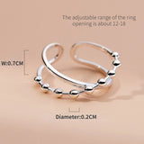 925 Sterling Silver Cross Ring With Pearl Adjustable Size