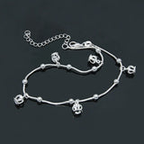 925 Silver Crown Anklet Summer Jewelry Gift Pulseira