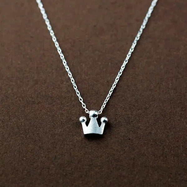 925 Sterling Silver Crown Necklace & Pendant for Women