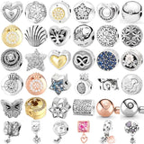925 Silver Crown Star Snowflake Clasp Charm for Bracelet Bangle