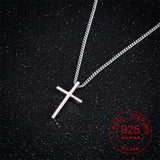 925 Silver Crucifix Cross Pendant Necklace For Men Women
